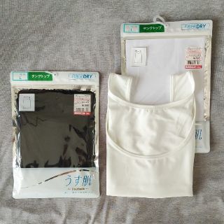 シマムラ(しまむら)のFIBER DRY　タンクトップ　L　白＆黒の2枚(タンクトップ)