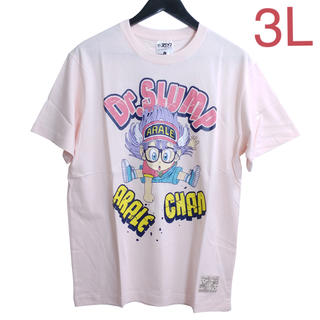 新品 3L XXL アラレちゃん 大きいサイズ Tシャツ ピンク(Tシャツ/カットソー(半袖/袖なし))