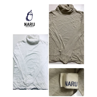 送料無料NARUねじり入りタートルシャツ２枚セット(カットソー(長袖/七分))
