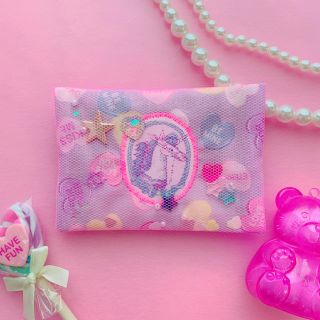 シャカシャカポケットティッシュカバー♡ユニコーン×キャンディハーツ(ポーチ)