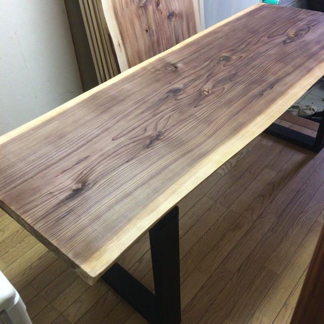 ダイニングテーブル大特価 銘木 W185サイズ 一枚板ダイニングテーブル オイル仕上げ