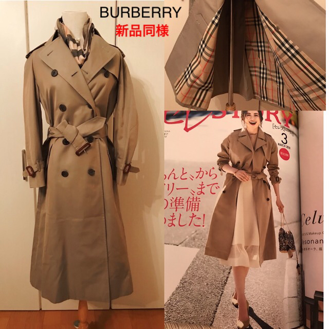 BURBERRY(バーバリー)の今夜限定最終価格新品同様バーバリートレンチ春秋用38 レディースのジャケット/アウター(トレンチコート)の商品写真