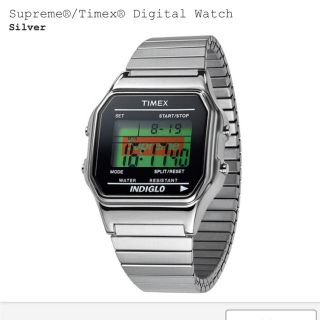 シュプリーム(Supreme)のSupreme Timex Digital Watch 銀(腕時計(デジタル))