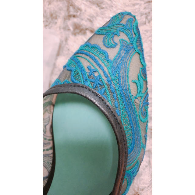 DIANA(ダイアナ)のDIANA レース 刺繍 パンプス フラットシューズ レディースの靴/シューズ(バレエシューズ)の商品写真