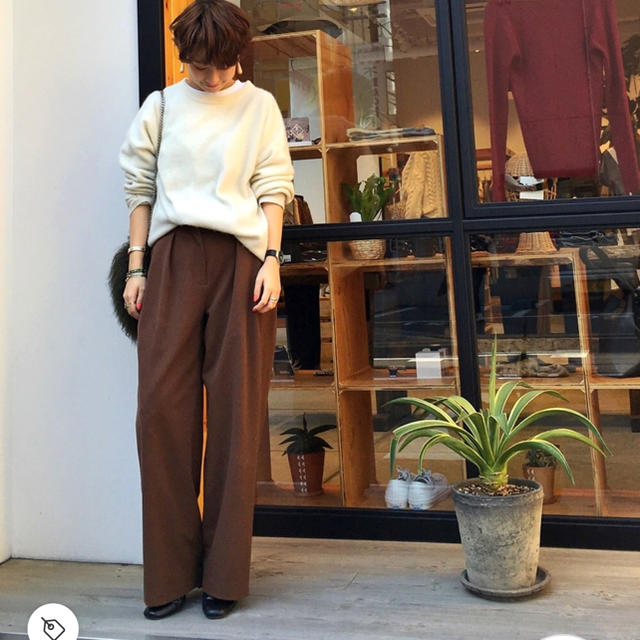 todayfu コットンボックスタックパンツ 新品未使用