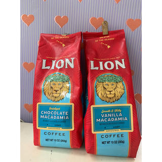 ライオン(LION)のライオンコーヒー 283g バニラマカダミア チョコレートマカダミア 2袋(コーヒー)