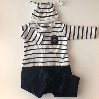 プチバトー(PETIT BATEAU)の【nanan様専用】マリニエールロンパース(ロンパース)