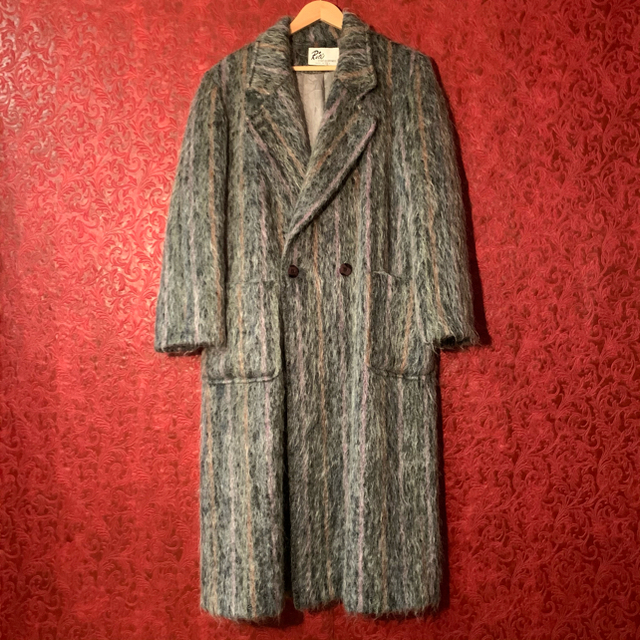 Vintage】モヘアロングコート mohair long coat 70s - チェスターコート