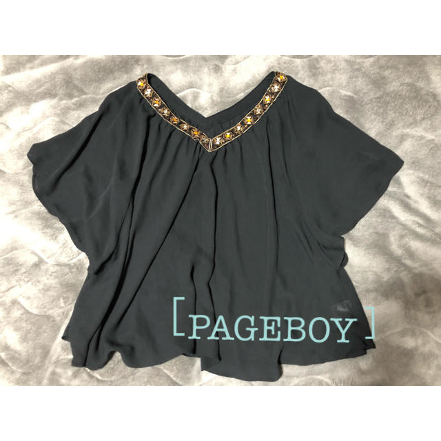 PAGEBOY(ページボーイ)の【美品】ビジュートップス レディースのトップス(カットソー(半袖/袖なし))の商品写真