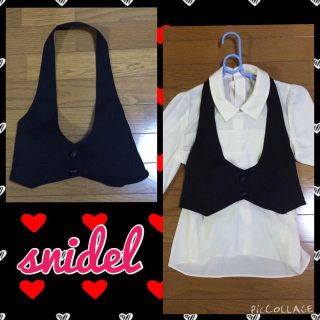 スナイデル(SNIDEL)のsnidel❤️ショート丈ホルターベスト(ベスト/ジレ)