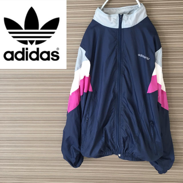 adidas(アディダス)のadidas ナイロンジャケット アディダス 90s  古着 トレフォイルロゴ メンズのジャケット/アウター(ナイロンジャケット)の商品写真