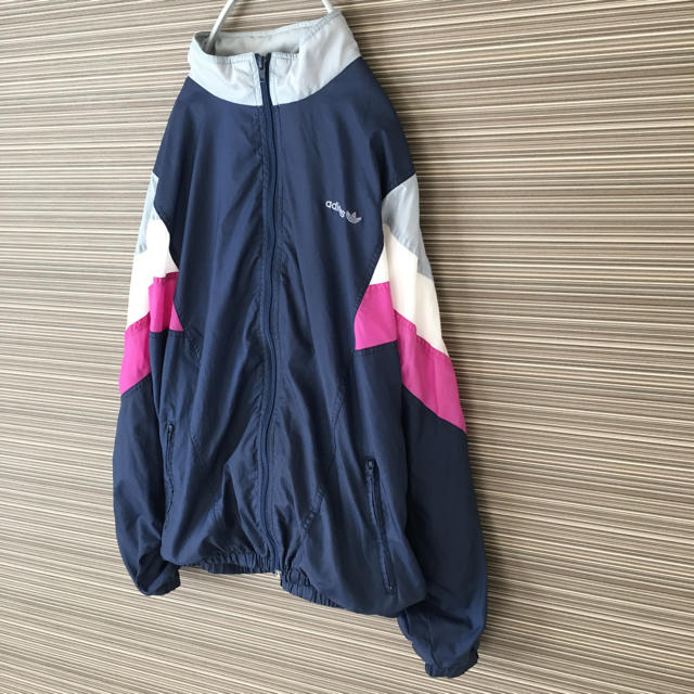 adidas(アディダス)のadidas ナイロンジャケット アディダス 90s  古着 トレフォイルロゴ メンズのジャケット/アウター(ナイロンジャケット)の商品写真