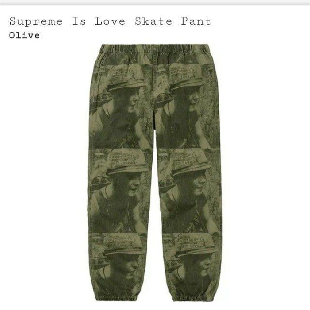 送料込 Supreme Is Love Skate Pant Olive