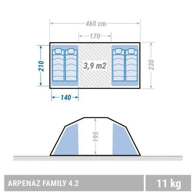 テント　ARPENAZ FAMILY 4.2　QUECHUA (ケシュア)