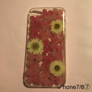アイフォーン(iPhone)のiPhone7/8 押し花 ケース ハンドメイド  フラワー flower ⑦(iPhoneケース)