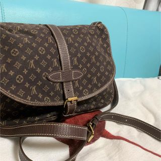 ルイヴィトン(LOUIS VUITTON)の本物 ルイヴィトン モノグラム ソミュール キャンパス×レザーショルダーバック(ショルダーバッグ)