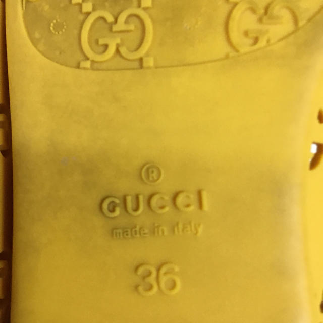 Gucci(グッチ)の送料無料 GUCCI ラバーフラットシューズused レディースの靴/シューズ(バレエシューズ)の商品写真