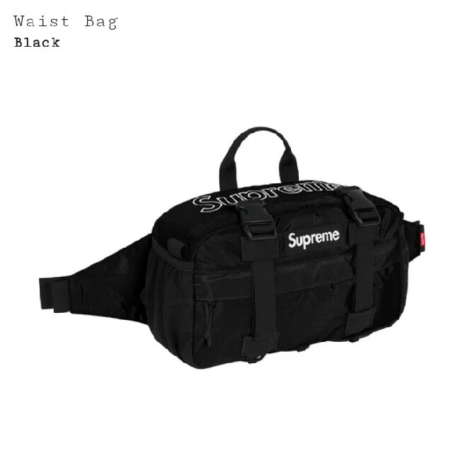 19AW Supreme Waist Bag   black
