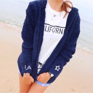 ジェラートピケ(gelato pique)の秋コーデ☆LUSSO SURF LA刺繍ボアパーカー  Sサイズ☆ベアフット(パーカー)