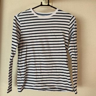 ユニクロ(UNIQLO)のUNIQLO 男児 ロングTシャツ ボーダー 150(Tシャツ/カットソー)