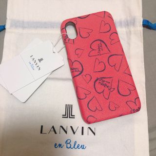 ランバンオンブルー(LANVIN en Bleu)のランバンオンブルー*iPhoneX カバー レッド*赤(iPhoneケース)