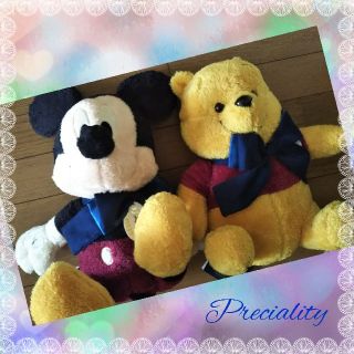 ミッキー&プーさんPreciality ぬいぐるみ(ぬいぐるみ)