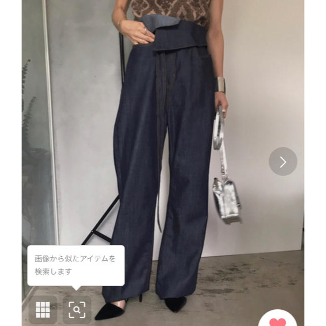 WRAP WAIST DENIM PANTS