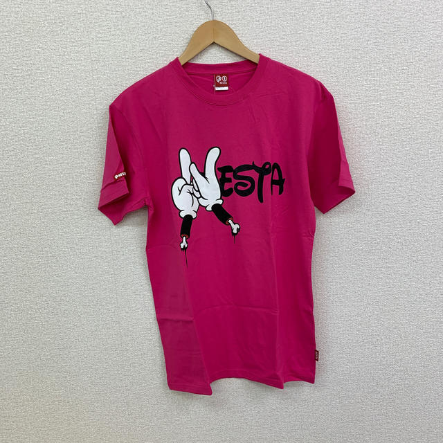 NESTA BRAND(ネスタブランド)の◆新品未使用◆NESTA BRAND Tシャツ 「指N」ピンク Mサイズ メンズのトップス(Tシャツ/カットソー(半袖/袖なし))の商品写真