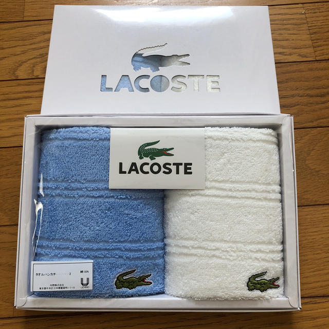 LACOSTE(ラコステ)のLACOSTE タオルハンカチ ギフト（2枚組×２個） メンズのファッション小物(ハンカチ/ポケットチーフ)の商品写真