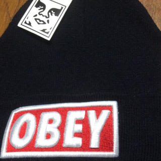 オベイ(OBEY)のchoko様専用★グレーOBEYニット帽(ニット帽/ビーニー)