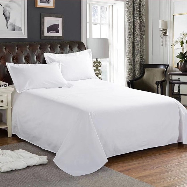 綿100%フラットシーツシングルサイズ150x250cm www.lewaa.sa