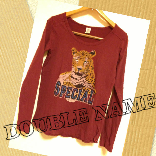 DOUBLE NAME(ダブルネーム)のトラプリントT レディースのトップス(Tシャツ(長袖/七分))の商品写真