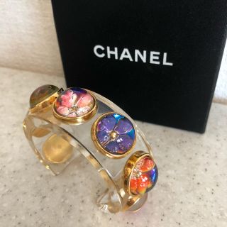 シャネル(CHANEL)のヴィンテージ CHANEL シャネル クリアバングル 正規品(ブレスレット/バングル)