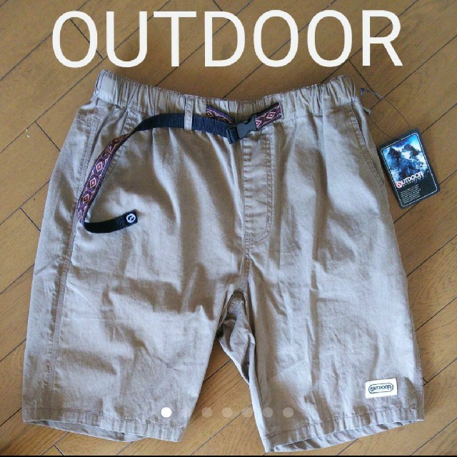 OUTDOOR PRODUCTS(アウトドアプロダクツ)のアウトドアOUTDOOR ベージュ ハーフ ショートパンツ ズボン L新品メンズ メンズのパンツ(ショートパンツ)の商品写真