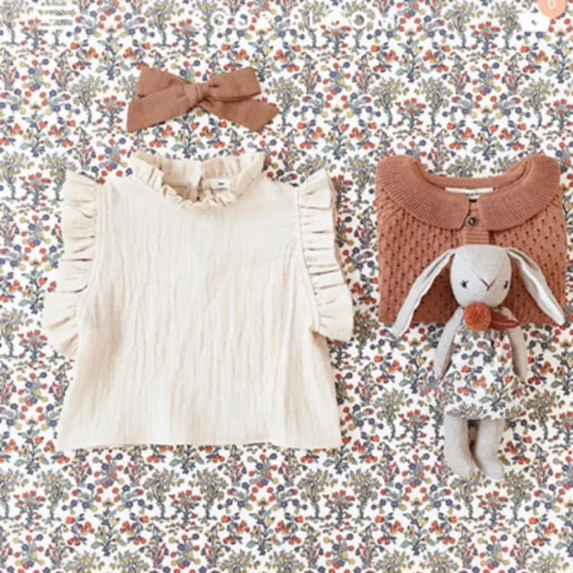 新品 Elephantito 花柄ブラウスとパンツのセット 6M 海外子供服