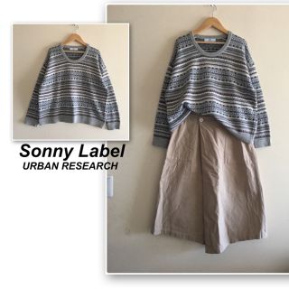 サニーレーベル(Sonny Label)のサニーレーベル  ✨グレー系のノルディック柄ニット(ニット/セーター)