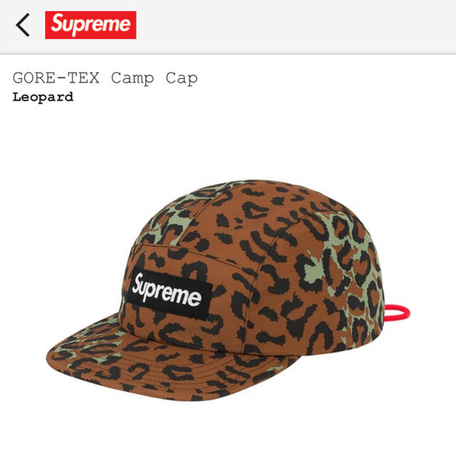 最安値 Supreme GORE-TEX Camp Cap Leopardキャップ