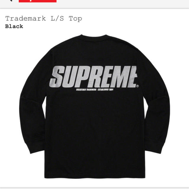 Supreme Trademark L/S Top black XL