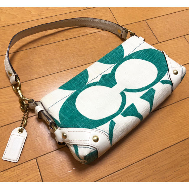 美品 COACH コーチ ✨ ミニハンドバッグ ポーチ レザー キャンバス 黒