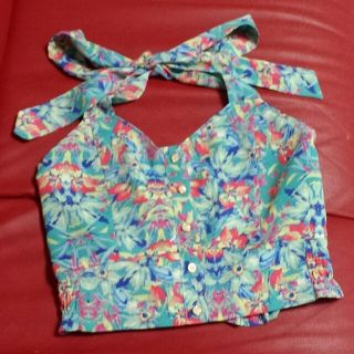 ページボーイ(PAGEBOY)の花柄  ビスチェ(ホルターネック)