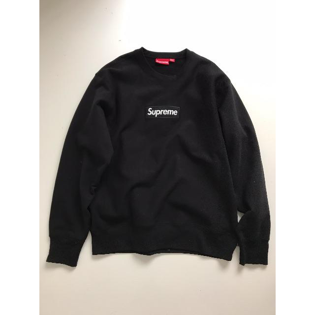 雑誌で紹介された Supreme - ボックスロゴ 黒 Crew Logo Box 18aw