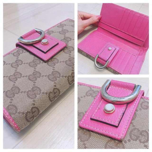 【大特価】GGマーク柄 レディース ピンク 長財布 ウォレット レディースのファッション小物(財布)の商品写真