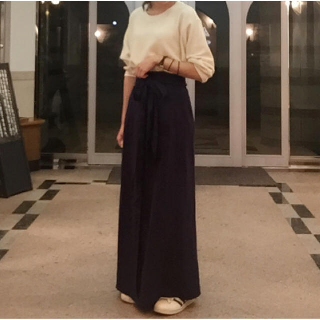 AZUL by moussy - リネンラップスカート 黒の通販 by shop
