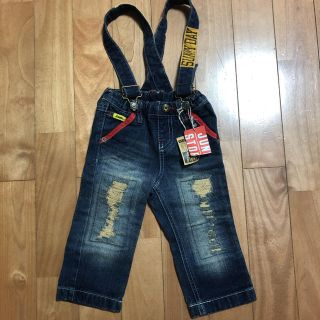 ジャンクストアー(JUNK STORE)のkkk様専用   ジャンクストアー サスペンダー付き デニム 90㎝(パンツ/スパッツ)