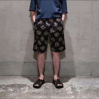 マウンテンリサーチ(MOUNTAIN RESEARCH)の美品 MOUNTAIN RESEARCH Easy Shorts BLACK S(ショートパンツ)