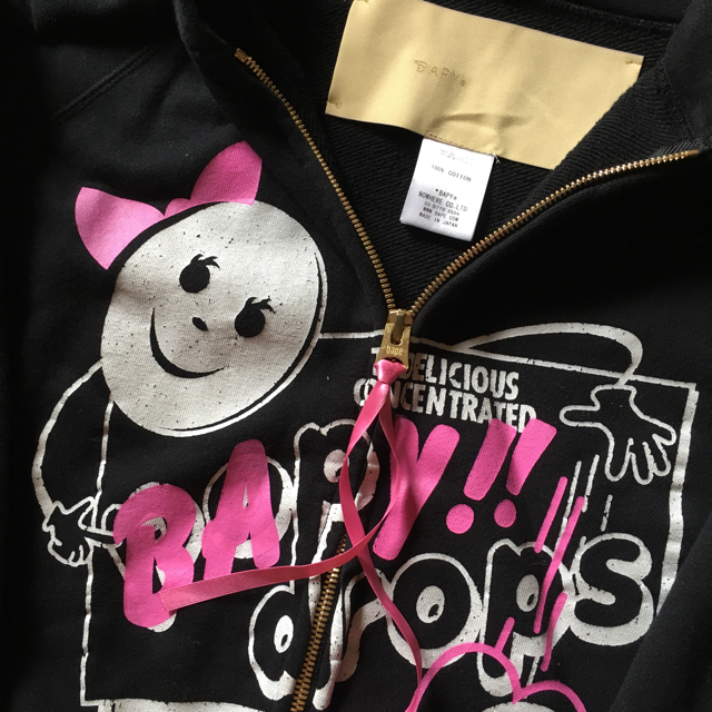 BAPY - BAPY A BATHING APE ベイピー ロゴ パーカー ブラックの通販 by