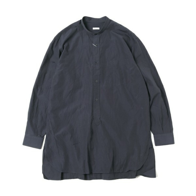 19AW 新品 COMOLI バンドカラーシャツ ネイビー サイズ3 シャツ