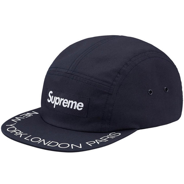 キャップSupreme - Visor Print Camp Cap (Black)