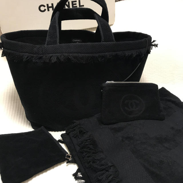 極美品 シャネル CHANEL バック ブランケット ポーチ タオル 4点セット