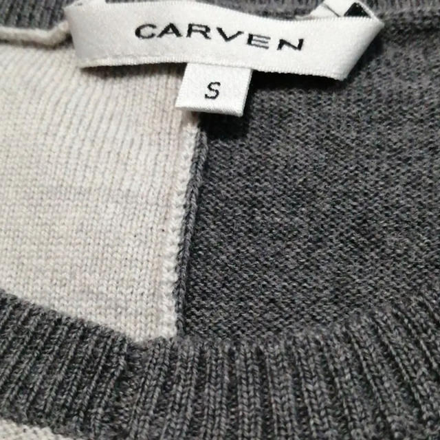 CARVEN(カルヴェン)のカルヴェン  バイカラーサマーニット 美品 レディースのトップス(カットソー(半袖/袖なし))の商品写真